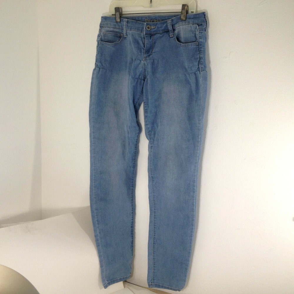 Decree Low Rise Stretch Skinny Blue Jeans Light Denim Size 9 30+ Stretch / 30